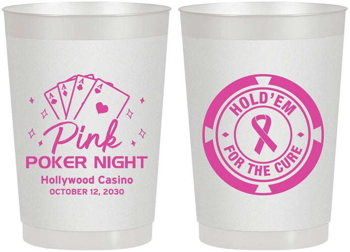 Personalized Awareness 22 oz Frosted Cups - Poker Casino | 230013