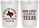 Personalized Wedding 22 oz Frosted Cups - Our Love Is As Big As Texas | 236