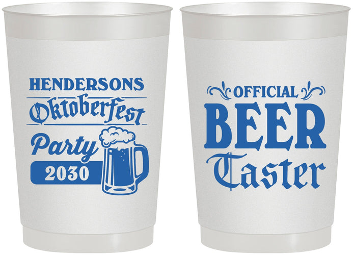 Personalized Oktoberfest 22 oz Frosted Cups - Beer Taster | 240000