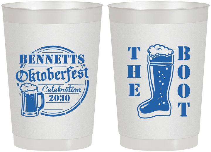 Personalized Oktoberfest 22 oz Frosted Cups - Boot | 240004