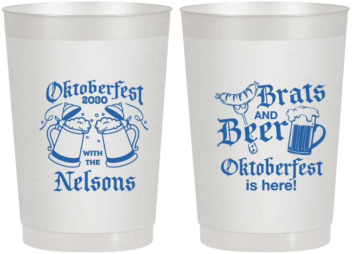Personalized Oktoberfest 22 oz Frosted Cups - Brats Beer | 240013