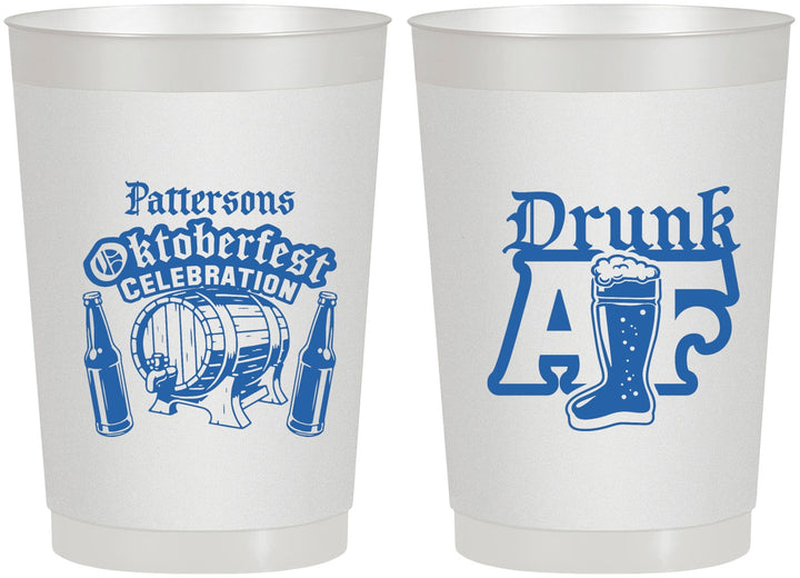 Personalized Oktoberfest 22 oz Frosted Cups - Drunk Af | 240016