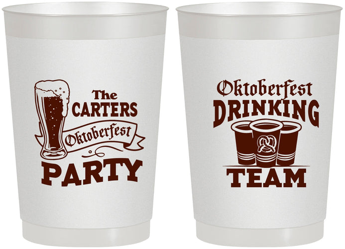 Personalized Oktoberfest 22 oz Frosted Cups - Drinking Team | 240018