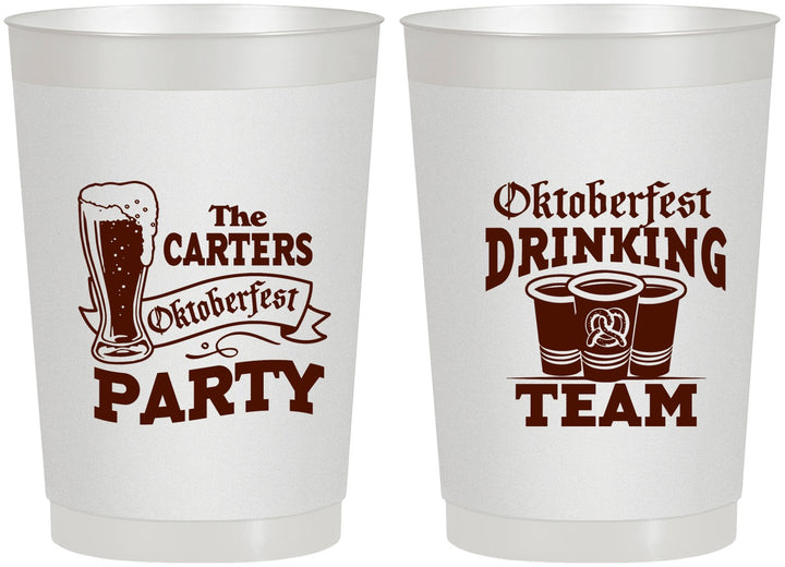 Personalized Oktoberfest 22 oz Frosted Cups - Drinking Team | 240018