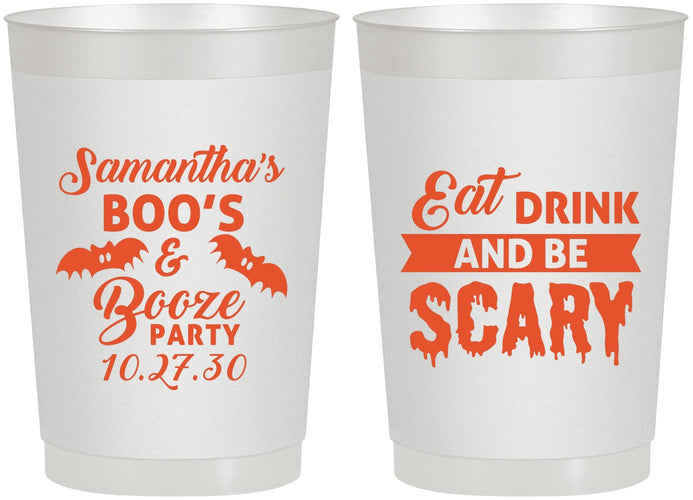 Personalized Halloween 22 oz Frosted Cups - Boo Booze Scary | 250000