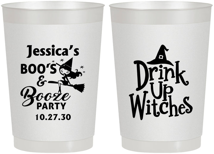 Personalized Halloween 22 oz Frosted Cups - Drink Up Witches | 250001