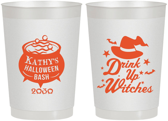 Personalized Halloween 22 oz Frosted Cups - Drink Up Witches | 250004