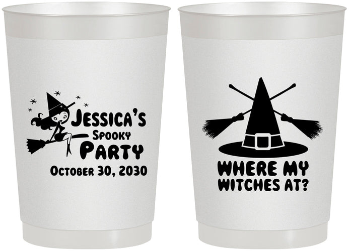 Personalized Halloween 22 oz Frosted Cups - Witches | 250005