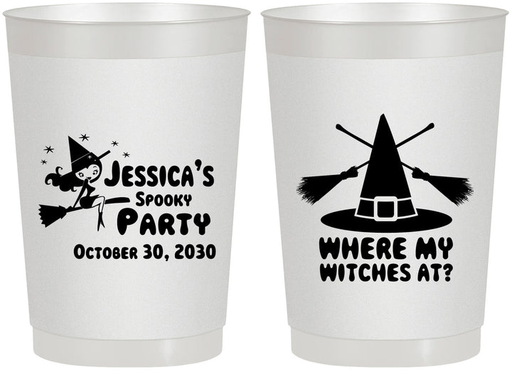 Personalized Halloween 22 oz Frosted Cups - Witches | 250005
