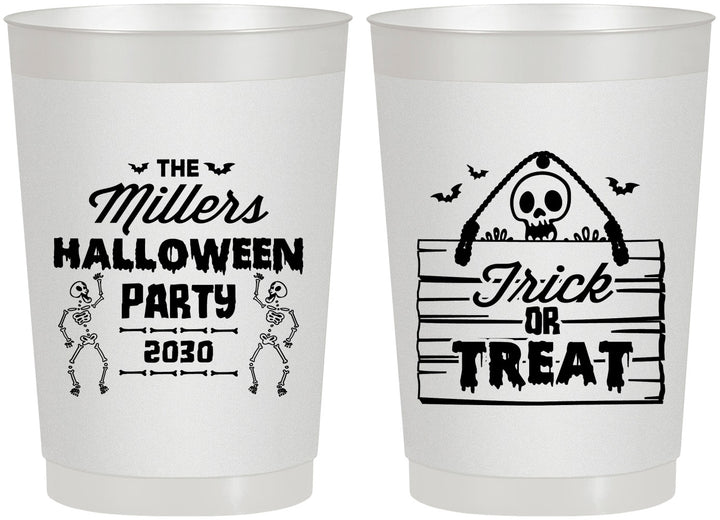 Personalized Halloween 22 oz Frosted Cups - Trick Or Treat | 250010