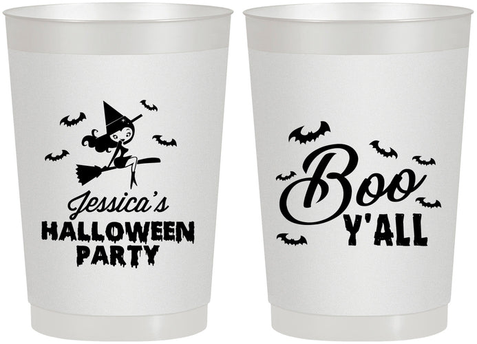 Personalized Halloween 22 oz Frosted Cups - Witch Boo | 250015