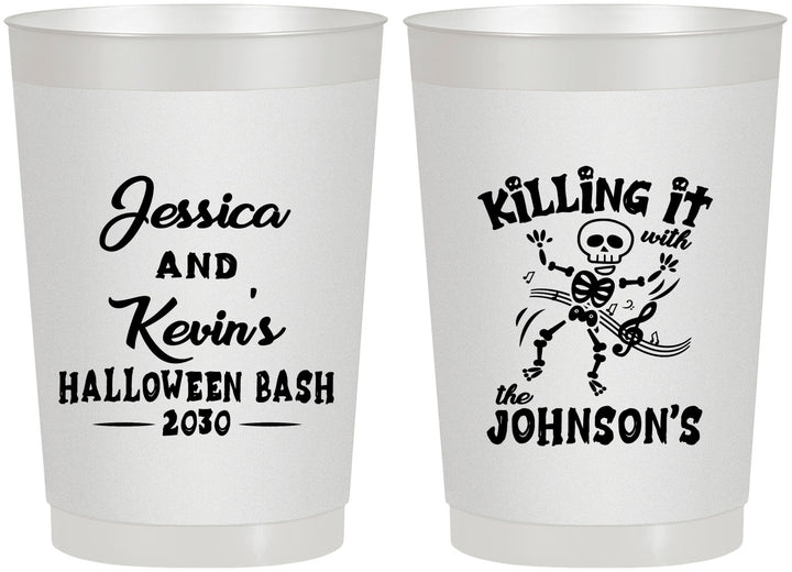 Personalized Halloween 22 oz Frosted Cups - Skeleton | 250017