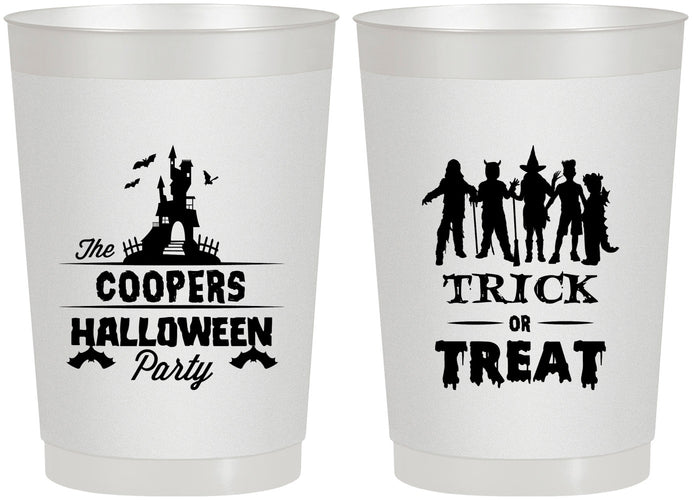Personalized Halloween 22 oz Frosted Cups - Trick Or Treat | 250019