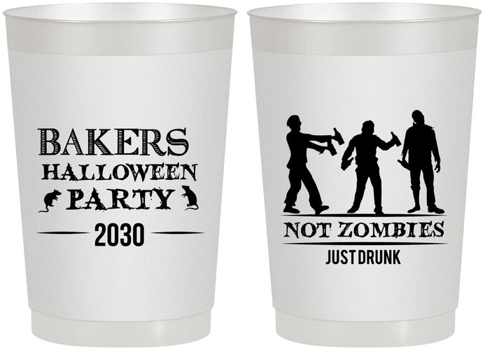 Personalized Halloween 22 oz Frosted Cups - Zombies | 250023