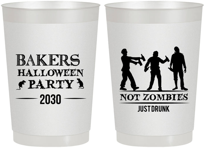 Personalized Halloween 22 oz Frosted Cups - Zombies | 250023