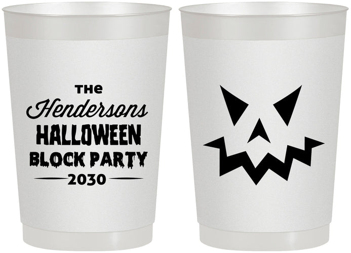 Personalized Halloween 22 oz Frosted Cups - Pumpkin | 250034