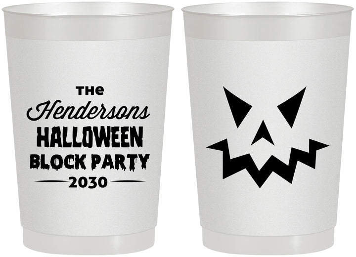 Personalized Halloween 22 oz Frosted Cups - Pumpkin | 250034