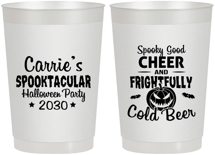 Personalized Halloween 22 oz Frosted Cups - Pumpkin | 250035