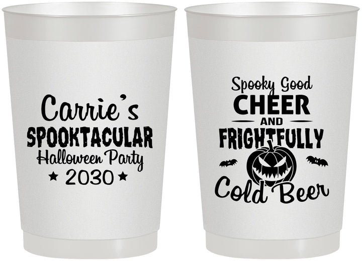 Personalized Halloween 22 oz Frosted Cups - Pumpkin | 250035