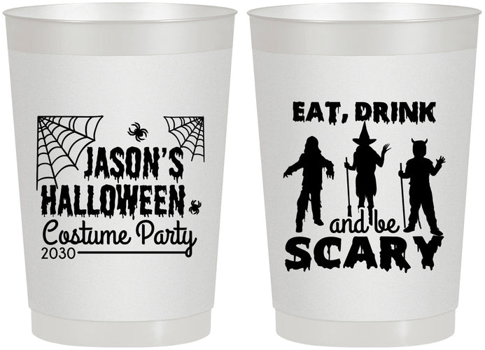 Personalized Halloween 22 oz Frosted Cups - Eat Drink Be Scary | 250038
