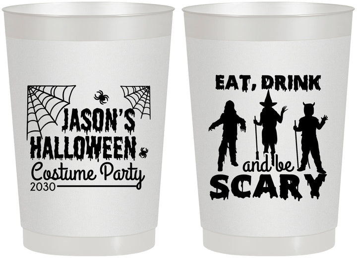 Personalized Halloween 22 oz Frosted Cups - Eat Drink Be Scary | 250038