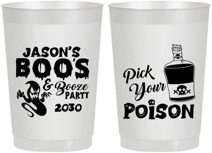 Personalized Halloween 22 oz Frosted Cups - Ghost Boo | 250042
