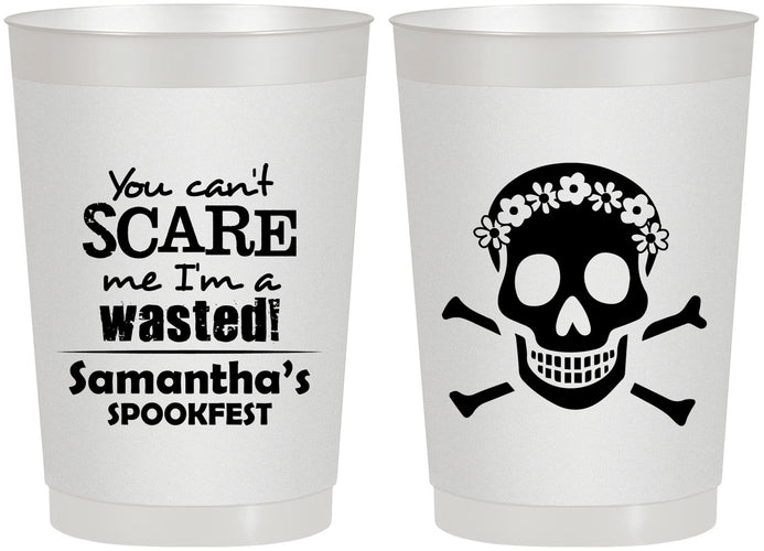 Personalized Halloween 22 oz Frosted Cups - Sugar Skull | 250050