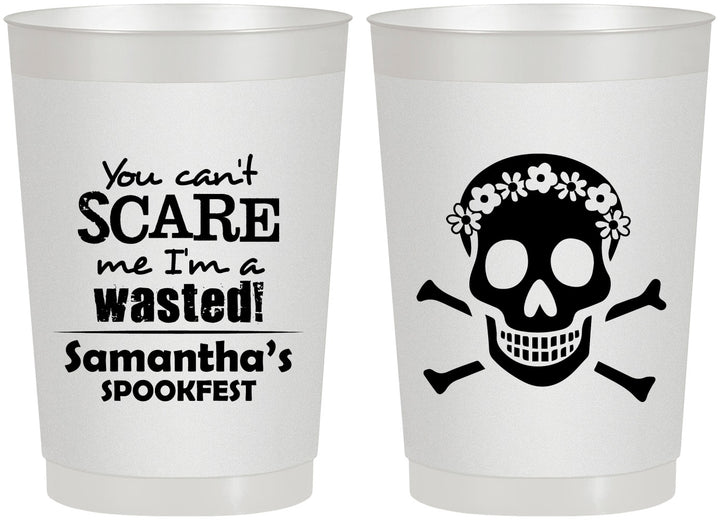 Personalized Halloween 22 oz Frosted Cups - Sugar Skull | 250050