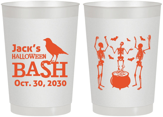 Personalized Halloween 22 oz Frosted Cups - Skeleton | 250052