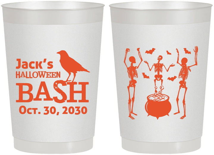 Personalized Halloween 22 oz Frosted Cups - Skeleton | 250052