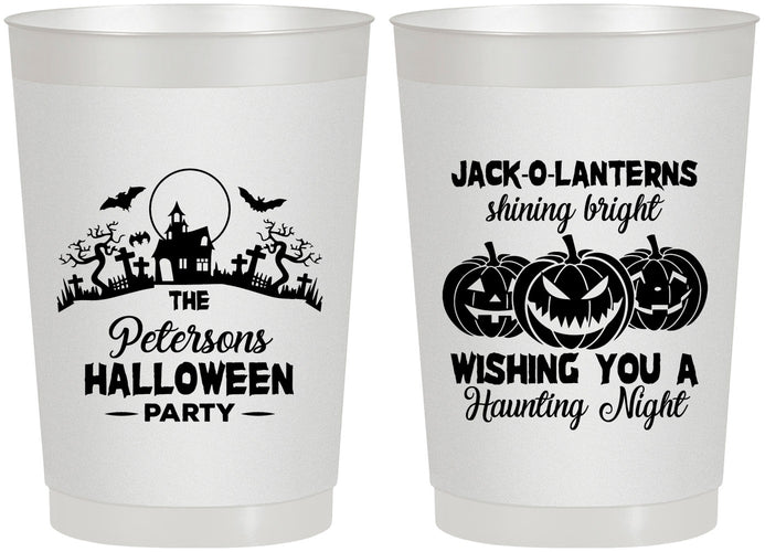 Personalized Halloween 22 oz Frosted Cups - Jack O Lantern | 250053