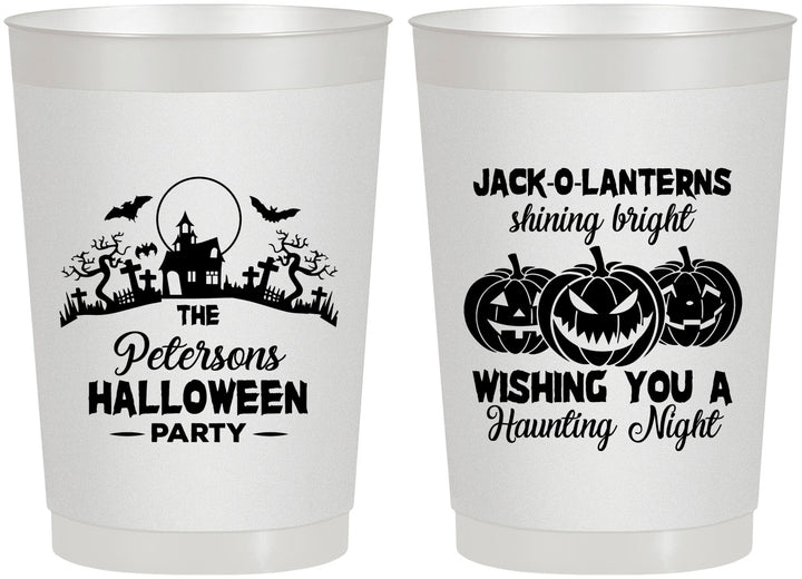 Personalized Halloween 22 oz Frosted Cups - Jack O Lantern | 250053