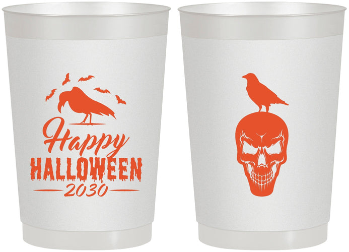 Personalized Halloween 22 oz Frosted Cups - Skeleton | 250056