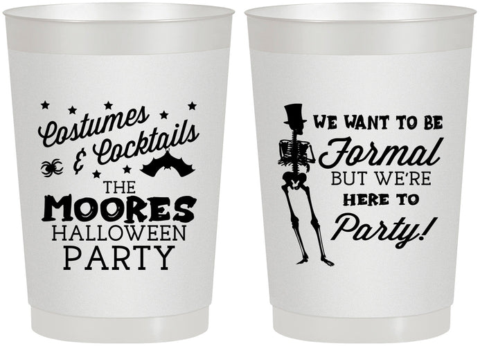 Personalized Halloween 22 oz Frosted Cups - Skeleton | 250057