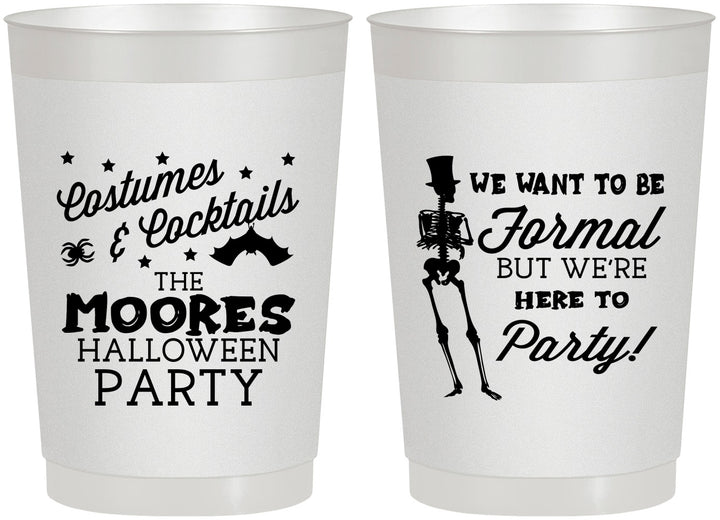 Personalized Halloween 22 oz Frosted Cups - Skeleton | 250057