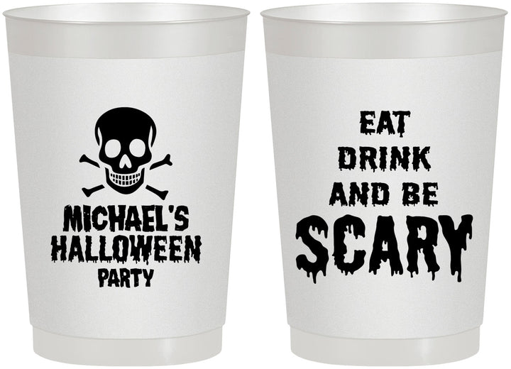 Personalized Halloween 22 oz Frosted Cups - Eat Drink Be Scary | 250059