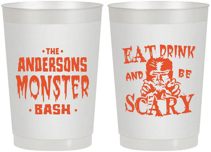 Personalized Halloween 22 oz Frosted Cups - Werewolf Monster | 250064