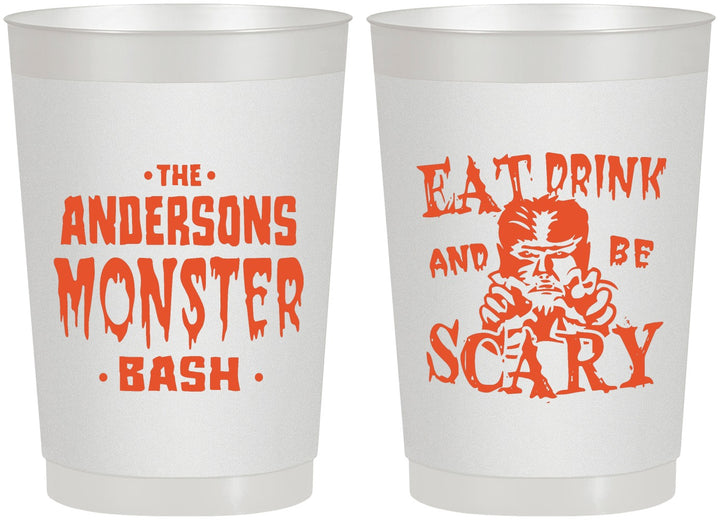 Personalized Halloween 22 oz Frosted Cups - Werewolf Monster | 250064