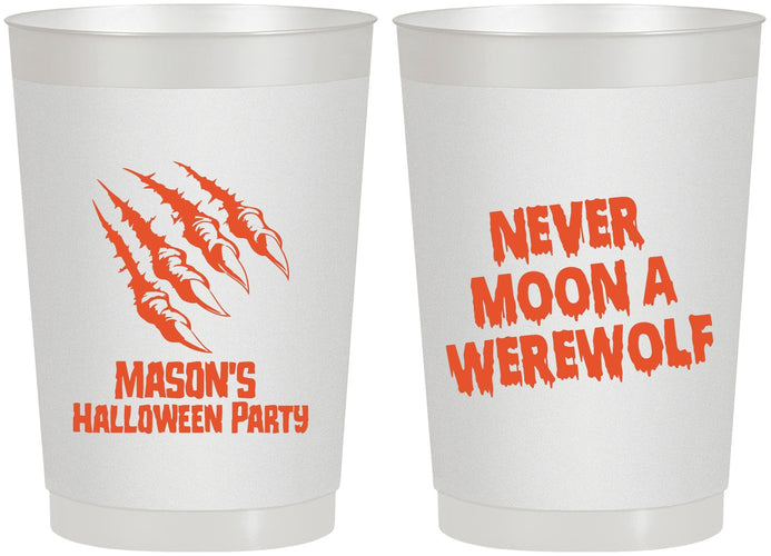 Personalized Halloween 22 oz Frosted Cups - Werewolf | 250068