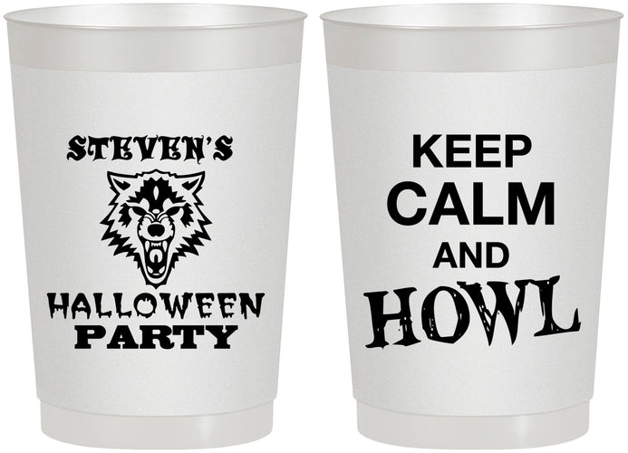 Personalized Halloween 22 oz Frosted Cups - Howl | 250069