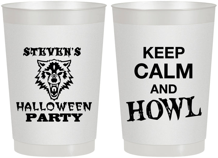 Personalized Halloween 22 oz Frosted Cups - Howl | 250069