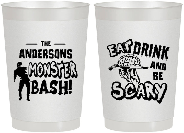 Personalized Halloween 22 oz Frosted Cups - Eat Drink Be Scary | 250070