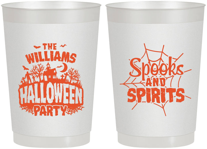 Personalized Halloween 22 oz Frosted Cups - Spooks Spirits | 250072