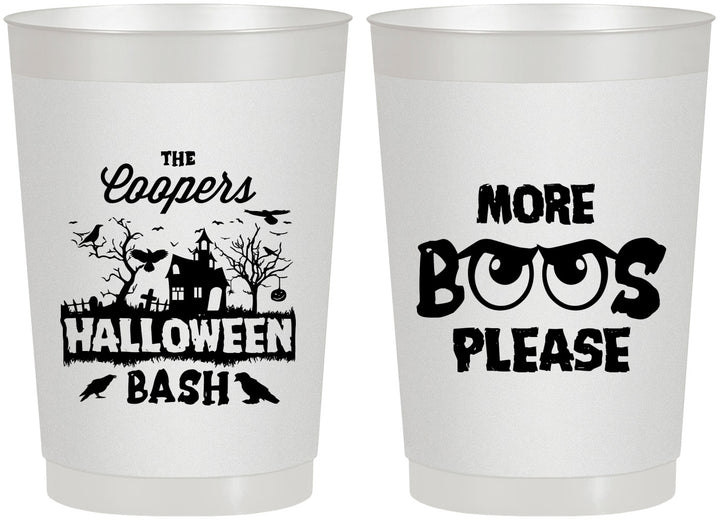 Personalized Halloween 22 oz Frosted Cups - Haunted House | 250075