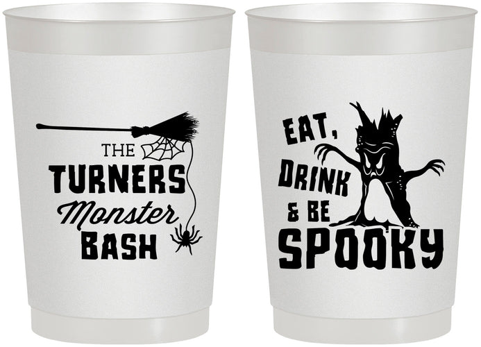 Personalized Halloween 22 oz Frosted Cups - Eat Drink Be Spooky | 250077
