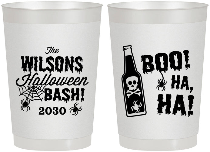 Personalized Halloween 22 oz Frosted Cups - Boo Skeleton | 250078
