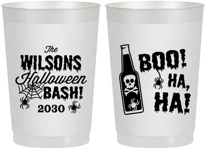 Personalized Halloween 22 oz Frosted Cups - Boo Skeleton | 250078