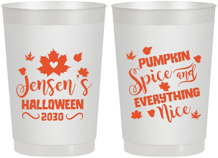 Personalized Halloween 22 oz Frosted Cups - Pumpkin | 250080