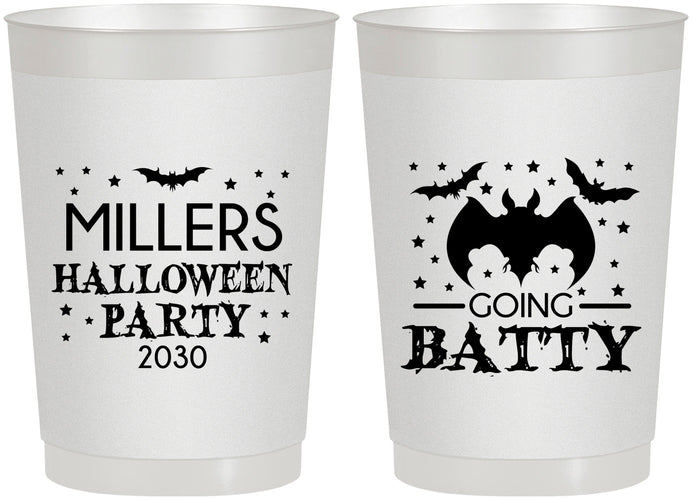 Personalized Halloween 22 oz Frosted Cups - Bat | 250081