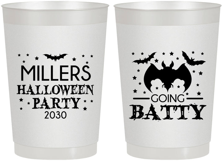 Personalized Halloween 22 oz Frosted Cups - Bat | 250081